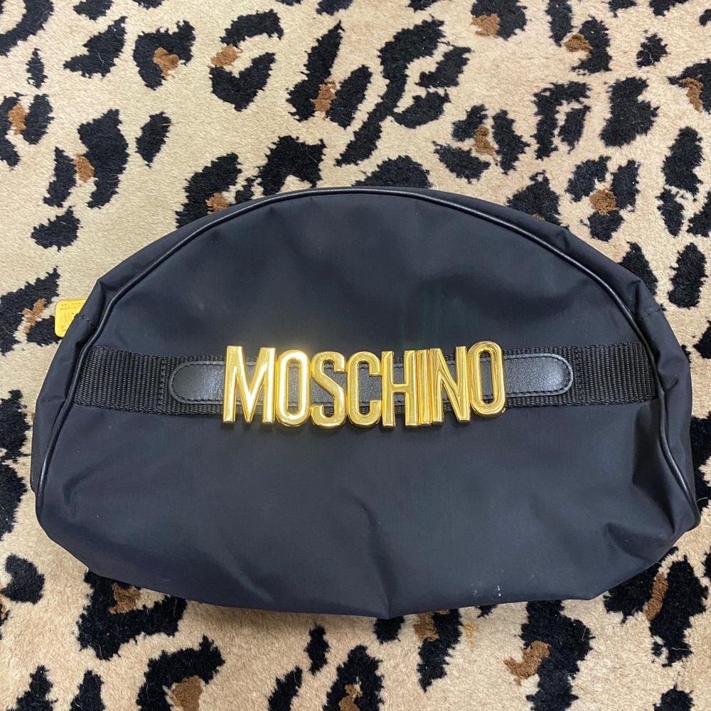 Vintage Moschino nylon large makeup bag